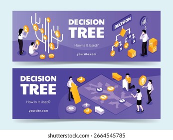 Fluxograma de Marketing Digital e Desenvolvimento de Negócios Conjunto de Banner Horizontal