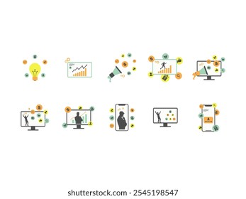 Digital Marketing Business Element Set 