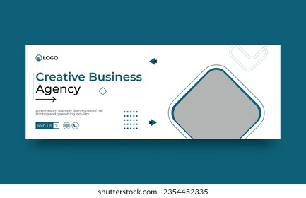 Digital marketing and business facebook cover vector template
