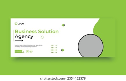 Digital marketing and business facebook cover vector template