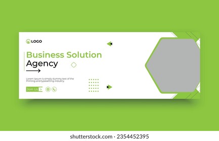 Digital marketing and business facebook cover vector template
