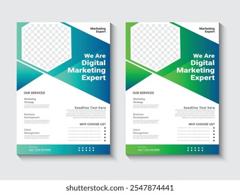 Digital marketing business flyer template design