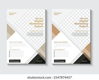 Digital marketing business flyer template design