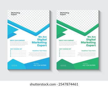 Digital marketing business flyer template design