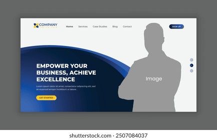 Digital marketing business landing page UI design or Digital marketing agency website homepage, Hero section design, hero banner, website banner design