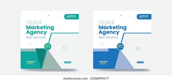 Digital marketing business live webinar social media post template