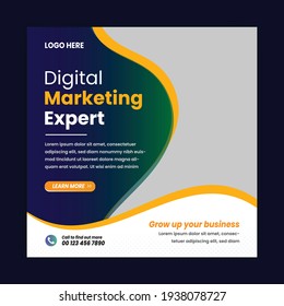 Digital marketing business  promotion social media post template Entrepreneur promotion Marketing ads