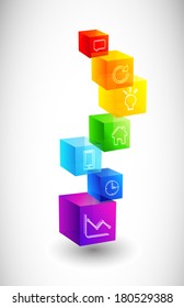Digital marketing, business, social media concept illustration