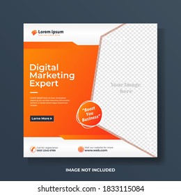 Digital marketing business social media post template design.