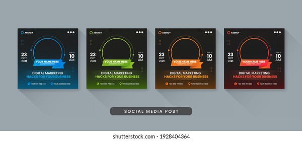 Digital marketing business social media post template