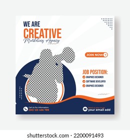 Digital marketing and business Social media template for promotion. Corporate advertising. marketing. Social Media Banner, Vector graphics template.