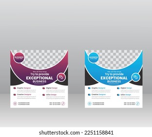 Digital Marketing Business Social Media Post Banner Fully Editable template