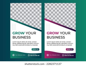 Digital marketing business social media story post template design