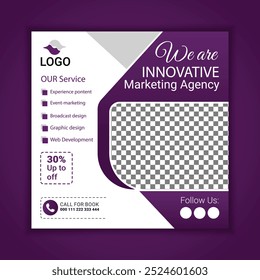 Digital marketing business social media post design template