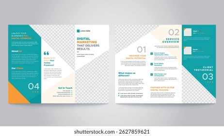Digital Marketing Business Tri-fold Brochure Design