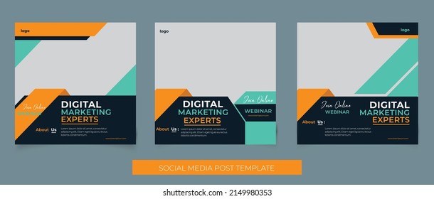 Digital marketing business web banner or social media post template