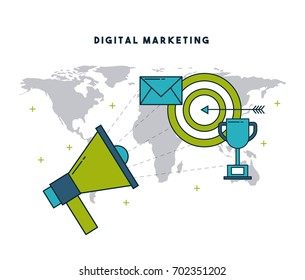 digital marketing cartoon