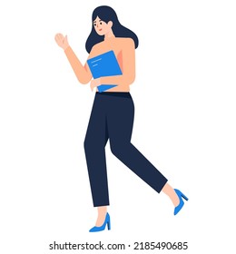 Digital Marketing Character Vector Illustration Featuring a Young Professional Managing SEO, Social Media, and Online Ads in a Creative Work Environment