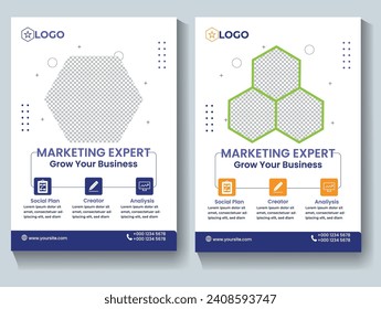 Digital Marketing Clean Flyer marketing, business proposal, promotion, advertise, publication, cover page.