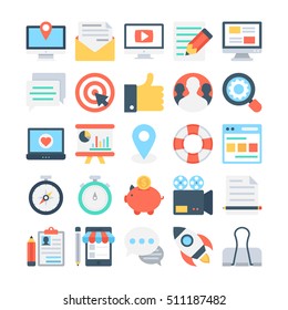 Digital Marketing Colored Vector Icons 3