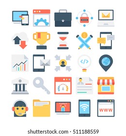 Digital Marketing Colored Vector Icons 4