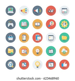 Digital Marketing Colored Vector Icons 2