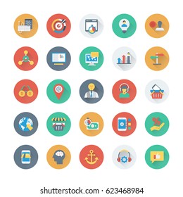 Digital Marketing Colored Vector Icons 12