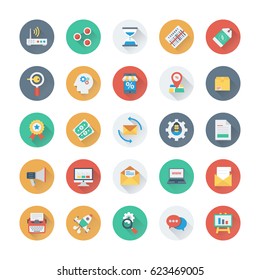 Digital Marketing Colored Vector Icons 1