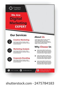 digital marketing company flyer vector design