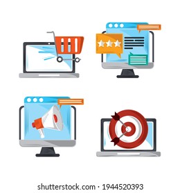 mensaje de destino de equipo de marketing digital