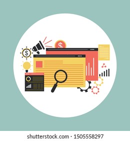 Digital Marketing Concept with background
