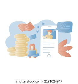Concepto de marketing digital con estilo de ilustración de diseño plano