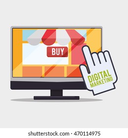 Digital Marketing concept with icon design, vector illustration 10 eps graphic.