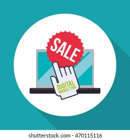 Digital Marketing concept with icon design, vector illustration 10 eps graphic.
