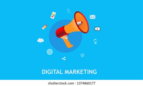 Digital marketing concept illustration