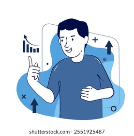 Digital marketing concept illustrations. Modern flat design illustration of Data Analysis