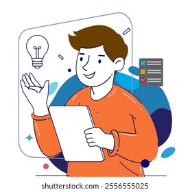 Digital marketing concept illustrations. Modern flat design illustration of Data Analysis