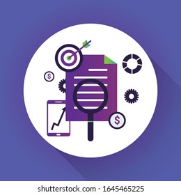 Digital Marketing concept on gradient color