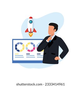 Digital marketing concept with people putting content images marketing to the web dashboard screen. Search Engine Optimization, Promotion, Working process, and Teamwork.	