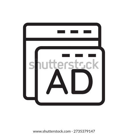 Digital marketing concept showing multiple browser windows with AD labels.