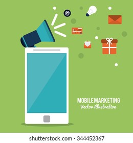 Digital Marketing concept with technology design, vector illustration 10 eps graphic.