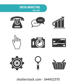 Digital Marketing concept with technology design, vector illustration 10 eps graphic.