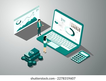 Vector de concepto de marketing digital. Ilustración de diseño plano del vector