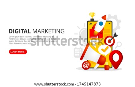 Digital marketing concept. vector illustration