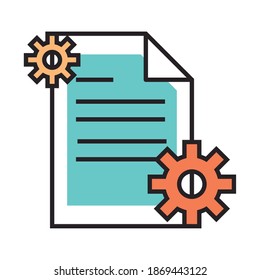 digitale Marketinginhalte mit objektiver Vektorgrafik-Linie und Füllung
