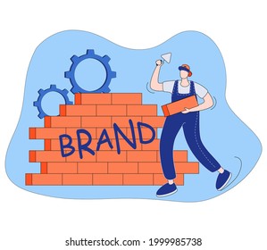 Digital marketing copywriting abstract concept vector illustration. Content creation, ad writing, logo design, blog post, social media, company website, viral content, client abstract metaphor.