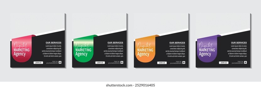 Digital marketing and corporate business agency Instagram banner or social media post template