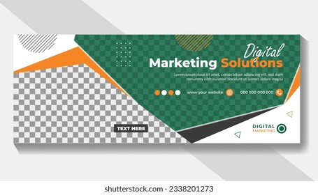 Digital marketing corporate business facebook cover design template
