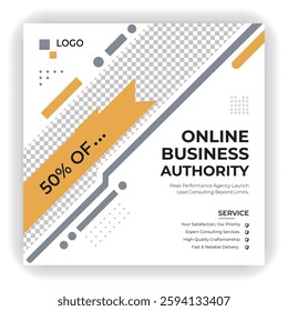 Digital marketing and corporate business promotion social media post design banner template
