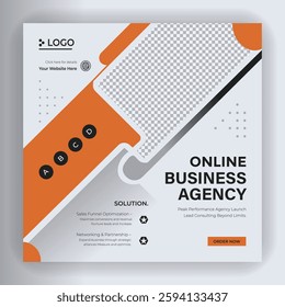 Digital marketing and corporate business promotion social media post design banner template